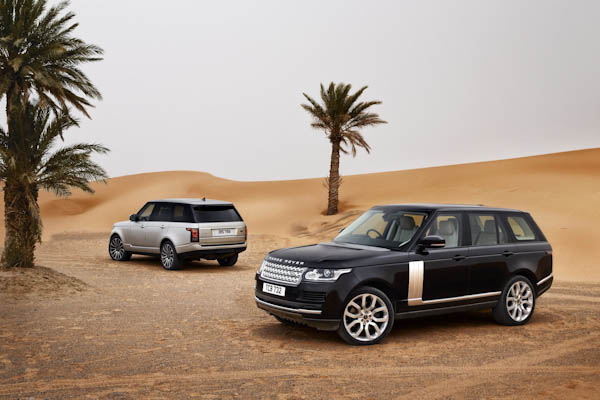 Range Rover Silver and Black